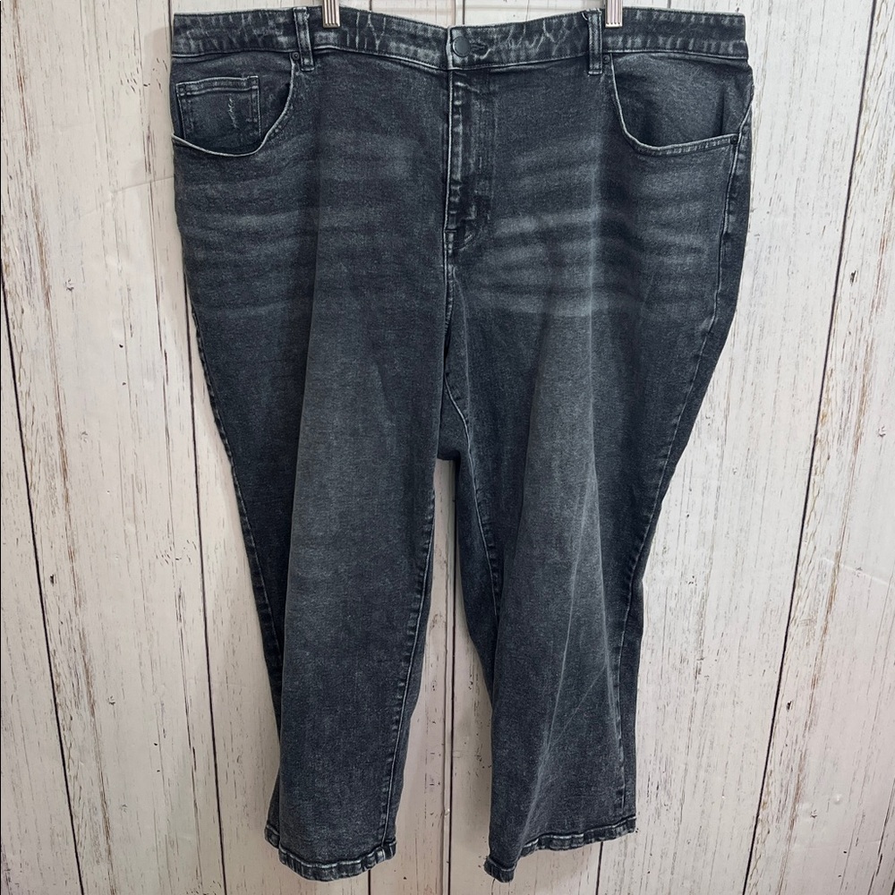 Lane Bryant Flex Magic Waistband Signature Fit Mid-Rise Boyfriend Black Jeans 24